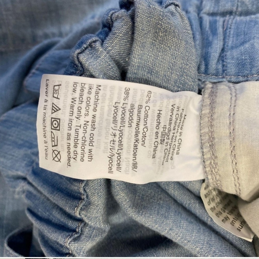 Madewell soft chambray paperbag shorts - Picture 5 of 9